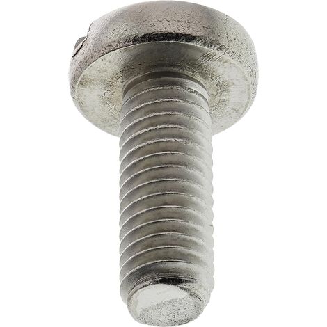 Vis à métaux RS PRO M4 à tête Cylindrique fendue en Acier Inoxydable, 8mm ( Prix pour Sachet de 100 ) (1/2)