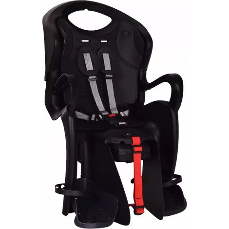 seggiolino bici posteriore "tiger lux easy" nero, portata massima 22 kg