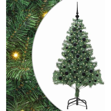 Sapin de Noël，Arbre de Noël avec 150 LED avec support Vert 150 cm PVC CFW40921 (1/5)