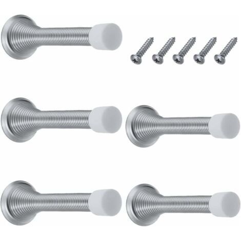 Lot de 6 ressorts bloc porte, butée de porte, arret de porte, butée de porte, butée de porte murale pour la protection des murs et des portes pour la maison, l'école (1/5)