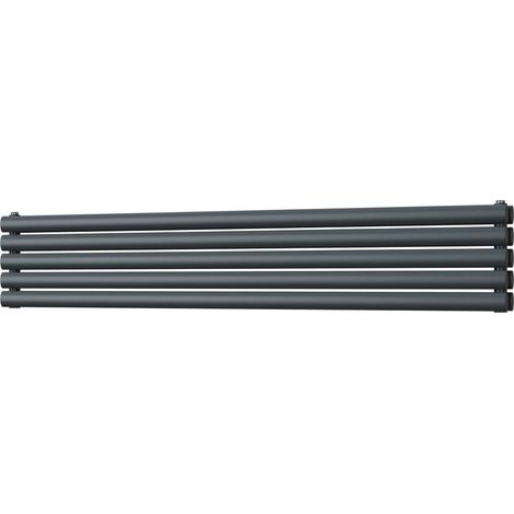 Omeara Axis - Anthracite Horizontal Radiator H290mm x W1600mm Double Panel