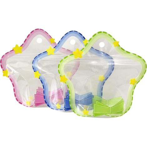 Le pack contient 30 sachets cadeaux transparents et refermables, des sachets de conservation alimentaire en plastique, parfaits pour les cadeaux de la fête des pères (3 coloris, 13,5 x 13,5 cm). (1/5)