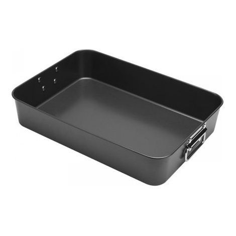 Lasagneform – Aluminium-Auflaufform – Hitzebeständige Backform – Für Lasagne und Ofengerichte – Schwarz – 40 x 28 cm (1/5)
