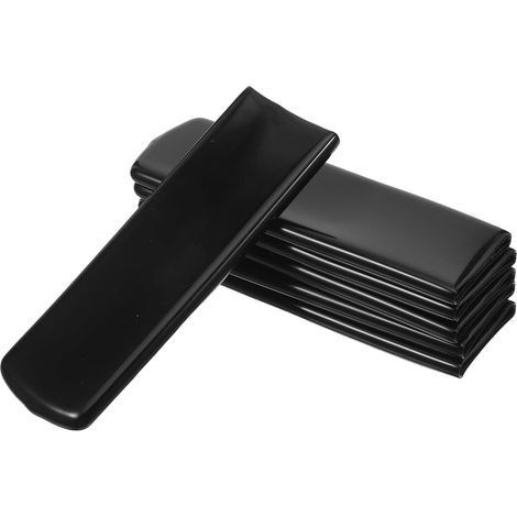 Lot de 6 Manchons de Poignée de Vanne à Bille en Pvc Souple Noir, Protection de Bouton de Robinet Extérieur, Dimensions 3 X 30 X 100 Mm, Accessoire de Rechange pour (1/5)