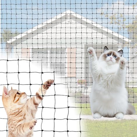 Filet Chat Balcon, Filet pour Chat 10x3m Renforcé en Fil, Filet Protection Chat avec Corde de Fixation et Accessoires (1/5)
