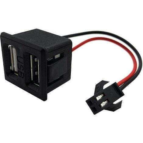 Connecteur USB-C femelle double couche, prise USB-A femelle pour lampe et charge, prise d'alimentation avec câble (1/5)