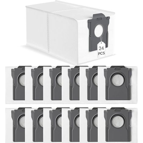 24 PCS Sac Aspirateur für Dreame L10s Ultra Gin 2 / L10s Pro Ultra Heat / X30 L40 Ultra / X40 X50 Ultra Compleinde, Mova E30 Ultra / P50 Pro Ultra Sacs Rechange Accessoires Détachées 3,2L