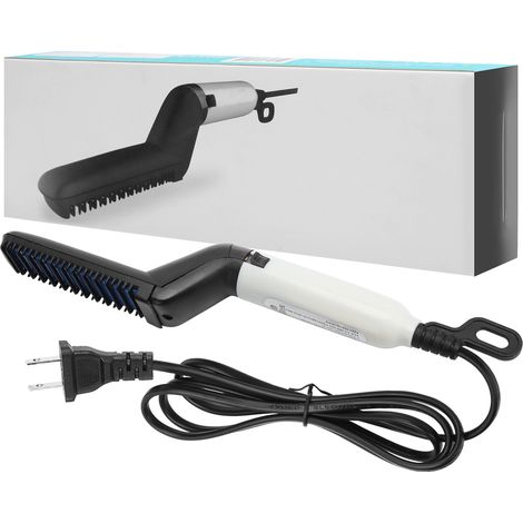 Peigne électrique multifonction pour homme, brosse à cheveux chauffante rapide, coiffage facile, 100-220V (prise US) (1/5)