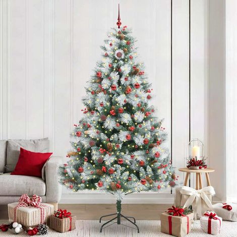 vidaXL Árbol de Navidad artificial verde y 240 cm (1/5)