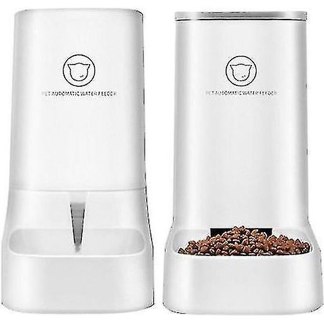 Automatischer Futter- und Wasserspender für Haustiere – Weiß (1/5)
