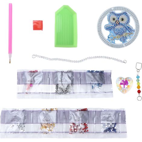 Pendentif Hibou Strass 5D à Peindre Soi-Même pour Décoration Auto Accessoire (1/5)