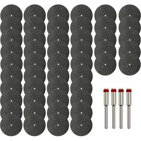 Juego de 50 discos de corte rotativos de 3,17 cm (1-1/4 pulgadas) reforzados con fibra de vidrio y 4 puntas, accesorios para herramientas rotativas para cortar metal, madera y piedra. - Crezuo
