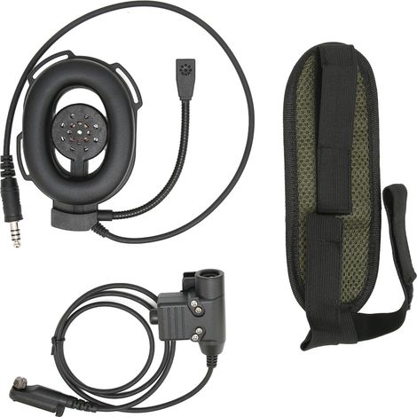 Hochresistentes HD01 Militär-Einseiten-Headset für Hytera PD600, PD602, PD605 und PD662 Funkgeräte (schwarz) (1/5)
