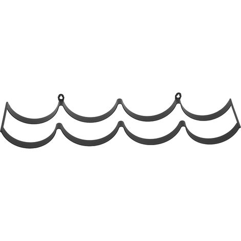 Porte-papier toilette mural en fer noir avec motif de vagues nuageuses, organisateur salle bain (1/5)