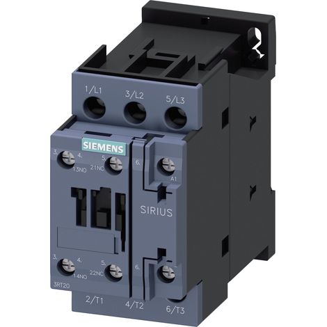 Contacteur Siemens série 3RT2, 3 pôles , 3NO, 32 A, 24 V c.a., 15 kW ( Prix pour 1 )