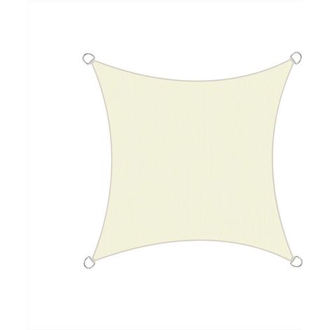 3.6x3.6m Sun Sail Shade Square Awning Canopy Garden Sun Patio Sunscreen - Ivory (1/3)