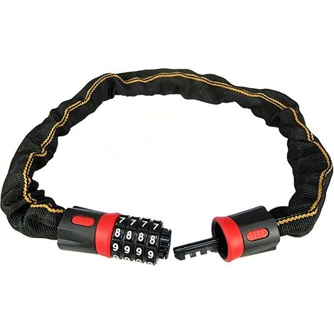 1pcs Antivol Velo Code 4 Chiffres, Cadenas Velo Antivol, Chaine Antivol Velo Electrique, Antivol Trottinette, Cadenas Code pour Velo, Moto, Scooter, Chaine Velo (1/5)