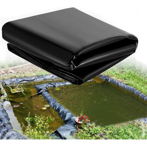 Liner Bassin extérieur 4X8m Liner Bassin Grand Bassin à Poissons, Résistant aux déchirures Facile à Plier inodore, sans Fuite, bache agricole fontaines pour Bassin d'agrément (1/5)