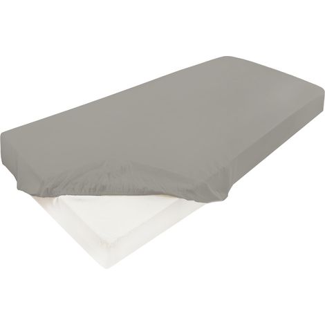 Lenzuolo con angoli in raso 90x200x25, grigio scuro44, MATEX (1/5)