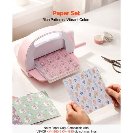 VEOVR Papier de Scrapbooking, 152 mm, 72 Feuilles de Papier à Motifs Variés, pour Machine de Découpe et de Gaufrage , Couleur Vive… (1/5)