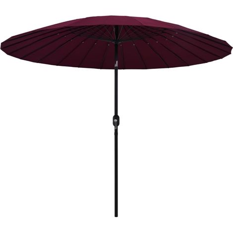 Parasol d'extérieur avec mât en aluminium 270 cm Bordeaux (1/5)