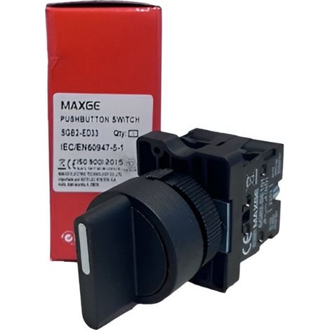 Selector de Maneta Corta 3 Posiciones NO+NO SGB2-ED33 Industrial/Terciario/Residencial MAXGE  2NO