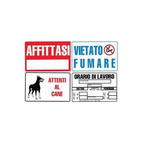 Cartello Segnaletico - Segnaletica di informazione Prezzi Fissi 30x20 cm (1/2)