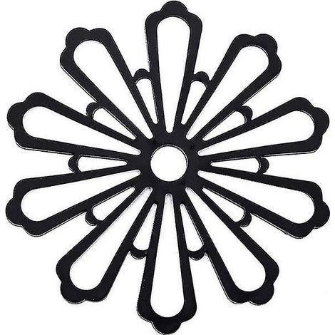 Dessous de plat antidérapants, sous-verres floraux flexibles et résistants, dessous de plat et sets de table multifonctionnels S (1/5)