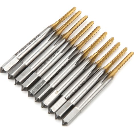 10pcs TARAUDS M1.5x0.35 HSS Forets Filetés Norme Japonaise pour Réparation Vélo Fabrication Mécanique (1/5)