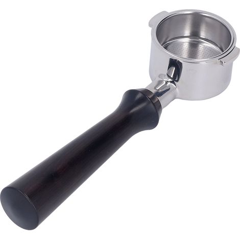 Porte-filtre 51 mm à 2 oreilles, poignée sans fond en acier inoxydable pour cafetière Delonghi ECO310 type F Dalbergia Melanoxylon (1/5)