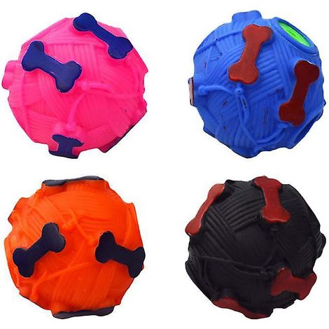 Lot de 4 balles de nourriture pour chien (1/3)