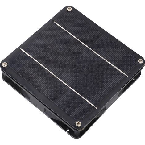 Kit de ventilateur solaire monocristallin 20 W pour serre extérieure, voyage et serre (noir) (1/5)