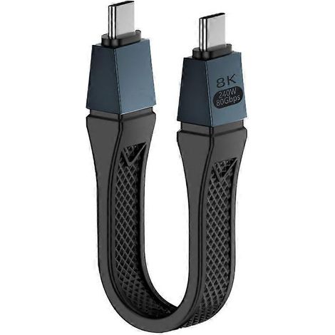 Câble de données FPC 240 W 8K 80 Gbit/s USB-C/Type-C vers USB-C/Type-C pour Thunderbolt 5 (1/4)