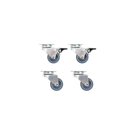 Doppelte Lenkrollen, 4er-Set, 50 mm - Crezuo
