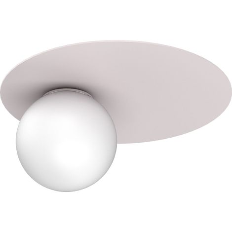Plafonnier décoratif Flat Luminex cachemire à boule blanche, 1xE27, 15W (1/2)