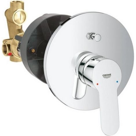 MISCELATORE MONOCOMANDO INCASSO DOCCIA C/DEV. LINEA BAUEDGE Cromo