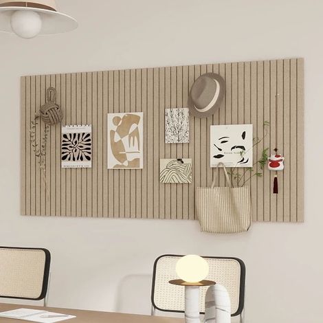Panneau De Feutre Mural Rayé Moderne Pour Décor Mural De Fond De Bureau,Salon Ou TV,Idéal Pour Poster Des Photos,Des Notes Et Des Messages,6040cm (1/5)