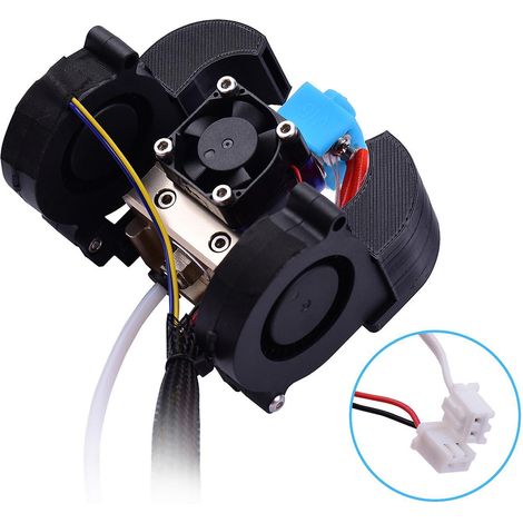 Ender Komplett montiertes Extruder-Hotend-Kit mit Aluminium-Heizblock, 0,4-mm-Düsenlüfter, 24-V-Kühler