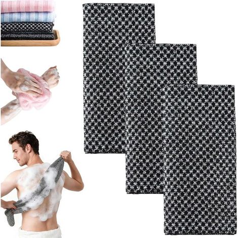 Serviette De Douche Exfoliante Ecovia, 2/4 Serviette Ecovia Exfoliante, SéChage Rapide, Facile à Utiliser, Portable Et Unisexe (3PC)