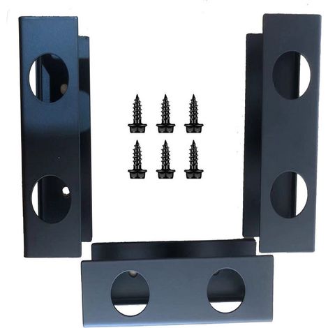 Soporte De Almacenamiento Bajo Escritorio - Placa De Acero Al Carbono 2 Mm - Montaje Bajo Mesa O En Pared - 10 X 3 X 3 Cm - Negro - 3 Unidades (1/5)