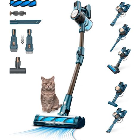 Aspirateur Balai sans Fil 415W, 60 Min, Animaux, 3 Vitesses (1/5)