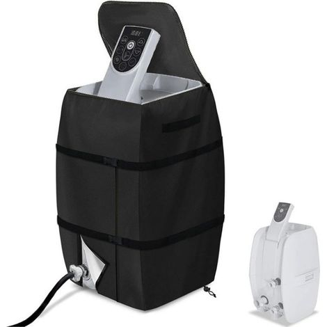 Hot Tub Spa Heater Pump Cover polyester Heat Protection Waterproof Dustproof Sunproof Insulated Spa Heater Cover Winter Outdoor 43x38x54cm (1/5)