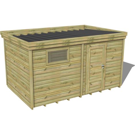 ABRI DE JARDIN bois traité 27mm, 5,2x2,6m, 14m2, Plancher (1/3)