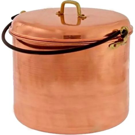 Pentole in rame martellato con manici 28 cm
