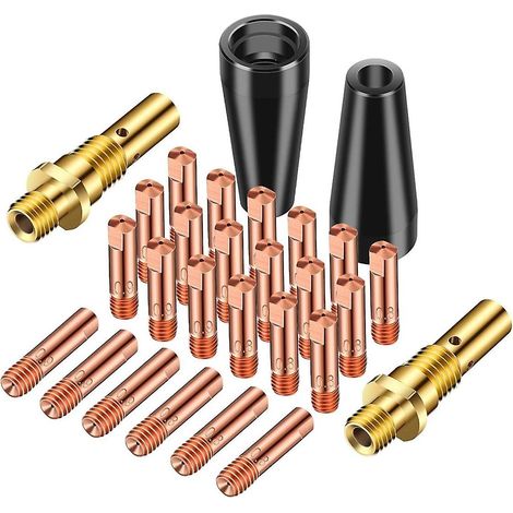 Kit de 28 buses à fil fourré sans air, embouts de 0,03 pouce et 0,035 pouce, pour postes à souder MIG Magnum 100L et Weld-Pak (1/5)