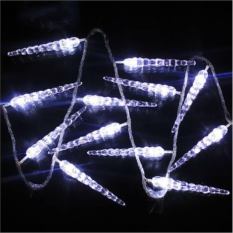 Guirlande Lumineuse En Guirlande De Gouttes - 40 LED - 6 M - Fonctionnement Sur Piles - 2 Modes D'éclairage - Pour Décoration Intérieure Et Extérieure (1/5)