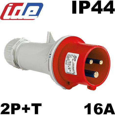 Prise mâle 2P+T 16A étanche IP44 - Tension(V) - Fiche mâle 380V à 415V (1/2)