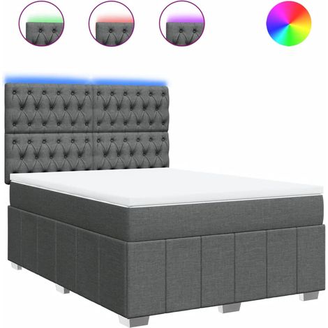 Maison Exclusive - Boxspringbett mit Matratze Dunkelgrau 140x190
