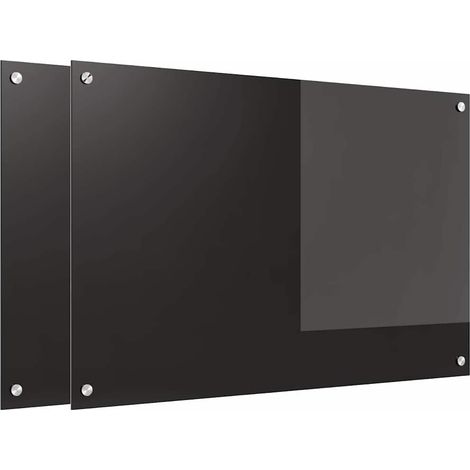 Protection de cuisine Noir 90 x 60 cm verre trempé CFW92109 (1/5)