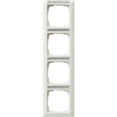 Gira Marco embellecedor 4f vertic. BSF Standard 55 Blanco puro [111403], 1114 03